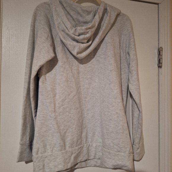 Women's Hooded Sweatshirt Floral Grey‎ Size Medium - Picture 3 of 3